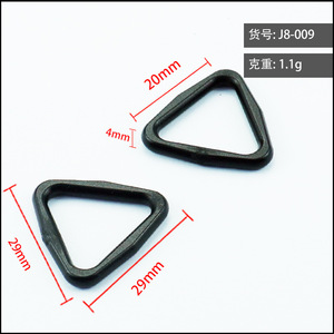 Hebillas triangulares de plástico de 20mm y 28mm, color negro, duraderas, para bolsos, zapatos, ropa, sandalias, mochilas, anillos de conexión - Product Image 5