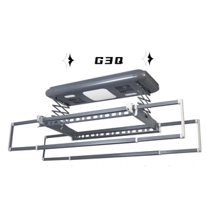 Séchoir à linge multifonctionnel intelligent en alliage d'aluminium avec double ventilateur pour séchage à l'air libre, barre de séchage extensible/ajustable - Product Image 1