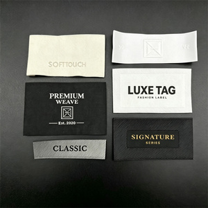 Étiquette de col tissée rectangulaire personnalisée et écologique avec pli d'extrémité, couture haute densité sur étiquette jacquard pour vestes - Product Image 5