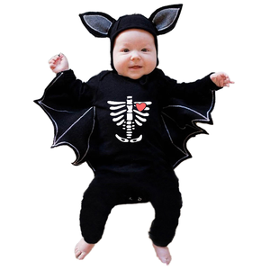 Costume da scheletro 3D per <span class=keywords><strong>bambini</strong></span> di Halloween nuova <span class=keywords><strong>tuta</strong></span> da neonato con cappuccio a forma di pipistrello abbigliamento Cosplay per <span class=keywords><strong>bambini</strong></span> - Product Image 6