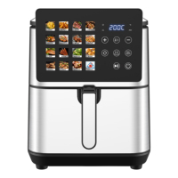 Friteuse à air intelligente 9L en acier inoxydable à double chauffage, sans huile, numérique, prix usine, appareil de cuisine, promotion 2026