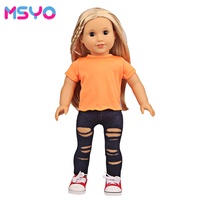 Pakaian Boneka MSYO 18 Inch, Gaun Gaya Barat untuk Boneka Amerika, Gaun Boneka Lembut Bahan Poliester, Grosir OEM ODM