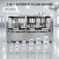 Machines de rinçage, de remplissage et de bouchage automatiques à grande vitesse et fiables pour bouteilles en PET et en verre d'eau potable pure et minérale