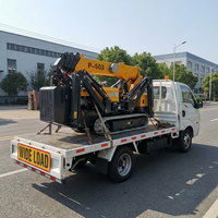 Grue araignée compacte certifiée P-503, 1,5T-8T, petite grue sur chenilles, moteur Honda, chenilles en caoutchouc, flèche télescopique, hauteur de levage 16,8 m