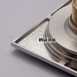 Square Copper <b>Drain</b> 5.5 In Anti Corrosion Minimalist Design For <b>Bathroom</b> Shower - Product Image 3
