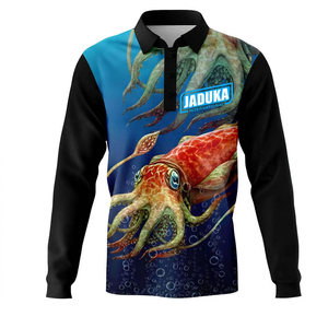Camisetas Polo de Pesca Personalizadas Premium, Manga Larga, Impresión por Sublimación, Protección UV UPF 50, Secado Rápido, Camisetas Deportivas de Pesca para Hombre - Product Image 1