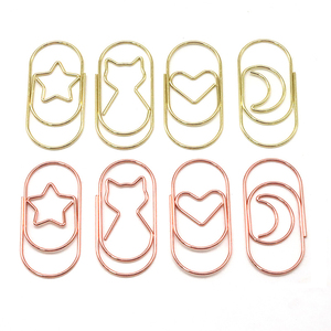 Wholesale Creative Simple <strong>Large</strong> Size Cute Practical Bookmark Push Pin Gold Metal <strong>Paper</strong> <strong>Clips</strong> for School Office Documents - Product Image 2