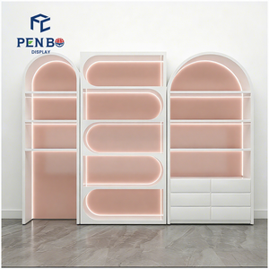 Étagère <span class=keywords><strong>de</strong></span> présentation personnalisée pour soins <span class=keywords><strong>de</strong></span> la <span class=keywords><strong>peau</strong></span>, mobilier <span class=keywords><strong>de</strong></span> beauté pour magasin <span class=keywords><strong>de</strong></span> détail, présentoir <span class=keywords><strong>de</strong></span> maquillage et cosmétiques, armoire <span class=keywords><strong>de</strong></span> présentation en arc, mobilier <span class=keywords><strong>de</strong></span> salon - Product Image 1