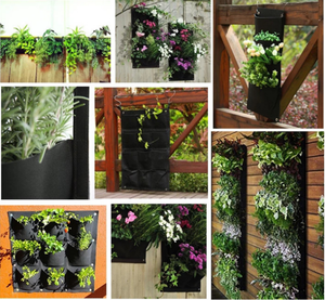 Maceta verde reutilizable para decoración de jardín o bolsas colgantes de fieltro para cultivo de verduras y frutas y flores - Product Image 5