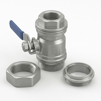 Vannes à boisseau sphérique manuelles 2 pièces en acier inoxydable 304/316, à raccords à bride/filetage/NPT, 1 port, qualité OEM, direct usine Carp Journey