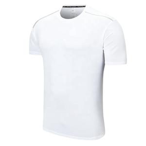 T-shirt de course pour homme à manches courtes, 100 % polyester tricoté, uni, respirant et anti-transpiration, coupe ajustée, style décontracté élégant - Product Image 1