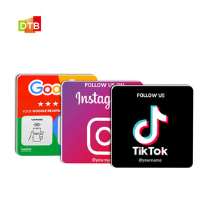 Tùy chỉnh in ấn Google Cảm ơn bạn đánh giá thẻ Sticker WhatsApp Instagram thẻ PVC tiktok NFC <span class=keywords><strong>Tag</strong></span> nút hành động - Product Image 1