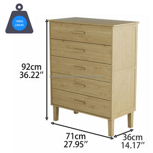 <span class=keywords><strong>Cassettiera</strong></span> in Bambù Resistente SYT per Console TV, Mobile Contenitore con Apertura Fluida per Angolo Salotto - Product Image 2