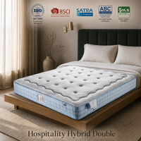 Materasso a Molle Insacchettate ad Alta Densità con Supporto Zonato e Strato Comfort in Memory Foam, Arrotolato per Progetti Alberghieri e Appartamenti