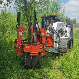 L'escavatore per il trapianto di alberi a lama curva utilizza attrezzature a forcella la lama da 25 gradi si applica allo spostamento e alla semina di alberi