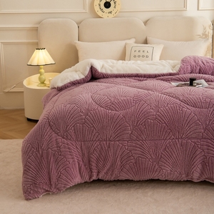 Sólido espesar Jacquard tafetán <span class=keywords><strong>Sherpa</strong></span> <span class=keywords><strong>edredón</strong></span> núcleo suave polar Cordero poliéster <span class=keywords><strong>cama</strong></span> manta cálido <span class=keywords><strong>edredón</strong></span> esponjoso <span class=keywords><strong>edredón</strong></span> para invierno - Product Image 6