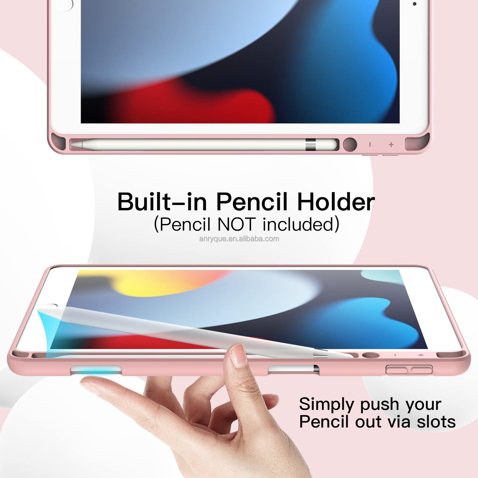 Ipad Case with Apple Pencil Holder - Slim & Durable Cover