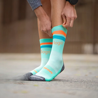 Chaussettes de course personnalisées avec logo OEM, compression, haute qualité, amorties, respirantes, pour la course à pied, le trail, le cyclisme, pour femmes et hommes, chaussettes de sport