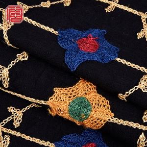 Tissu de broderie <span class=keywords><strong>Crespo</strong></span> de fleurs de rayonne en nylon personnalisé au design élégant pour vêtements pour femmes - Product Image 1