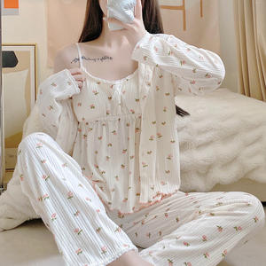 Göğüs pedi ile Looselong sleevessweetcutegirl dört parçalı takım elbise - Product Image 4