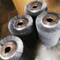 Brosse de polissage abrasive en fil de cuivre zingué pour le ponçage de l'huileuse à bois