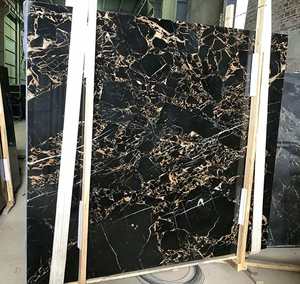 Marbre noir Portoro d'<span class=keywords><strong>Athènes</strong></span>, dalle de marbre naturel pour escaliers, murs-rideaux, sols, comptoirs, décoration d'hôtels et de villas - Product Image 3