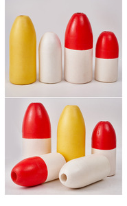 Boe di Segnalazione per <span class=keywords><strong>Pesca</strong></span> con Coda Rigida 9*17 Pollici Rosso/Bianco in PVC Resistente Galleggiante per <span class=keywords><strong>Pesca</strong></span> <span class=keywords><strong>a</strong></span> Lunga Linea - Product Image 2