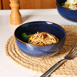 Juego de 3 cuencos de gres de cerámica grandes, medianos y pequeños para acampar para Fideos Ramen, ensalada de frutas, arroz - Product Image 6