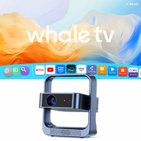Proyector Mini Portátil LED C9 Whale TV Smart Android Wifi Bluetooth 4K para Cine en Casa y Juegos 5G Usb