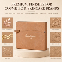 Boîte d'expédition cosmétique personnalisée en matériaux recyclés avec logo, boîte en carton ondulé à bande de déchirement facile, emballage auto-adhésif pour marque de soins de la peau