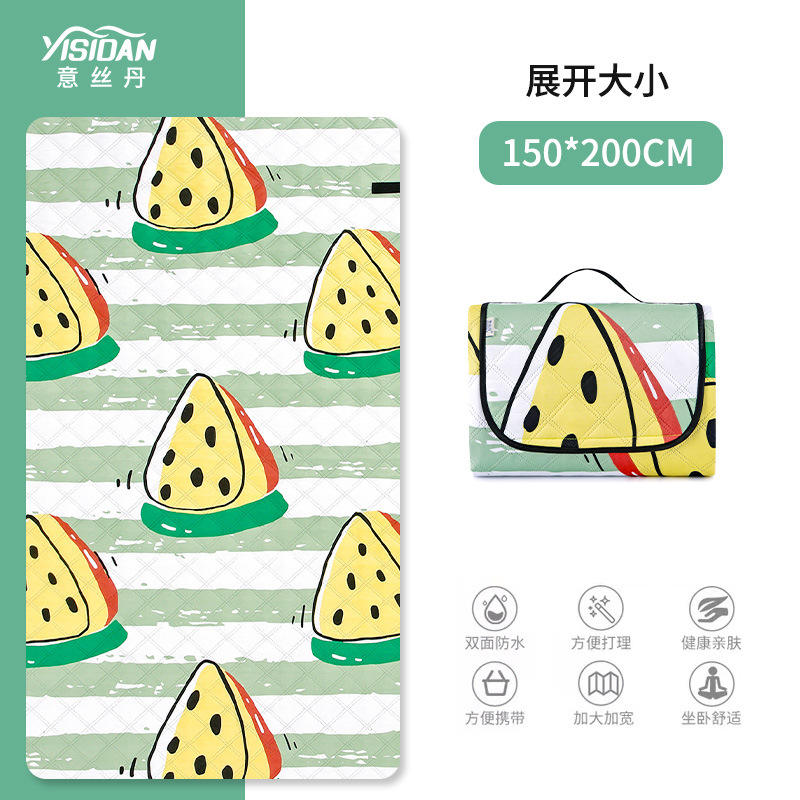 150*200 (Watermelon) Oxford Cloth Backed Ultrasonic Picnic Mat