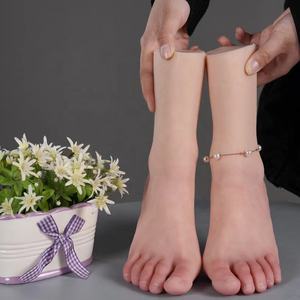 실물 같은 여성 발 소녀 다리 뼈대 있는 실리콘 마네킹, 주얼리 디스플레이용 - Product Image 4