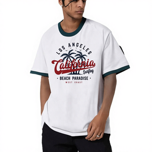 Camiseta de Hombre de Alto Gramaje, Corte Holgado, Estilo Urbano Hip Hop, Personalizable con Logotipo de Marca - Product Image 4