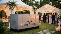 Groupe électrogène diesel silencieux mobile 150 kW sur remorque avec démarrage automatique ATS 50/60 Hz, châssis ouvert, 1800 tr/min – Approvisionnement direct usine