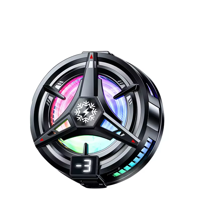 New Gaming Phone Accessories Semiconductor Air Cooler Fan RGB Lighting Phone Magnetic Cooling Radiator with Temperature Display