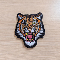 Patchs brodés Tigre à dents de sabre en toile écologique, motif Bête de la forêt, avec fixation auto-agrippante en résine, inaltérables, haute qualité, personnalisés