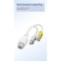 LLHY Connecteur Répartiteur/Combinateur RJ45 POE Étanche, Alimentation Passive Directe sur Ethernet pour Caméra IP CCTV