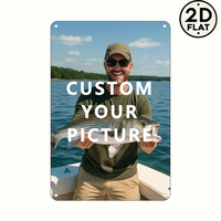 Letrero Metálico Personalizado con tu Imagen, Placa Decorativa Plana 2D Resistente para Pared, Decoración con Eslogan de Café, Placa Metálica para Colgar en la Pared, Decoración para Jardines