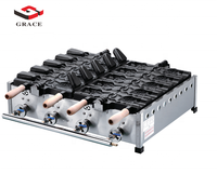 Machine à glace saiyaki japonaise en forme de poisson, appareil Commercial pour la fabrication de desserts japonais, avec ouverture sur la bouche,