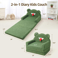 Chaise pour enfants design moderne, fauteuil confortable 2 en 1, super doux pour les enfants, fauteuil en mousse confortable pour la chambre à coucher, la salle de jeux