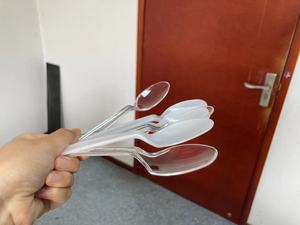 PS thân thiện với môi Flatware thiết lập dao kéo nặng màu đen và trắng nhựa ngã ba và muỗng cho các bên máy ép phun - Product Image 3