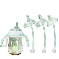 2024 gobelet bec souple kit de conversion bébé en plastique sucette avec tasse silicone mamelon faveurs sucette