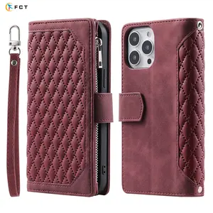 Zipper Flip Wallet Phone Case Leather Cover For Samsung Galaxy Fold4 S23 Ultra S22 Plus S21 FE S20 S10 S9 S8 S7 Edge Card Stand