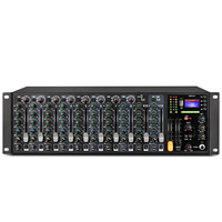 D120M Mixeur audio professionnel monté en rack à 12 canaux intégré avec console d'effet analogique pour audio vidéo et éclairage