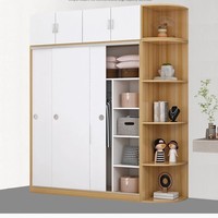 Armoire convertible Dongam – Meuble de chambre moderne en MDF, économique, pour dortoir, chambre à louer, chambre principale – Montage simple, rangement intégré