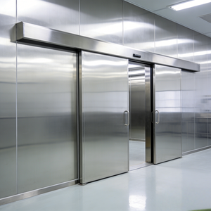 Portes coulissantes automatiques et manuelles en acier inoxydable pour salles blanches hospitalières - Product Image 4