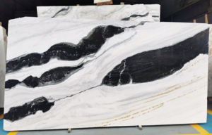 Struttura in bianco e nero controsoffitto da cucina 18mm Panda naturale pietra di marmo bianco lastra di inchiostro cinese scrivania - Product Image 6