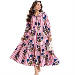 2023 New Arrivals Summer Eco-Friendly Women's Casual Bohemian Floral Long Maxi <b>Dress</b> Tie Dye Gypsy Chic <b>Viscose</b> Crepe V-neck - Product Image 1