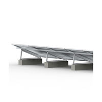 Système de fixation de panneaux solaires photovoltaïques à toit plat triangulaire à haute stabilité, en alliage zinc-aluminium-magnésium, garantie 25 ans