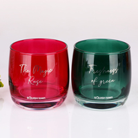 Ventes en gros de pots à bougies en verre coloré de 10 oz avec logo personnalisé, base lourde de luxe, récipient d'aromathérapie, fournisseur en gros de marques privées